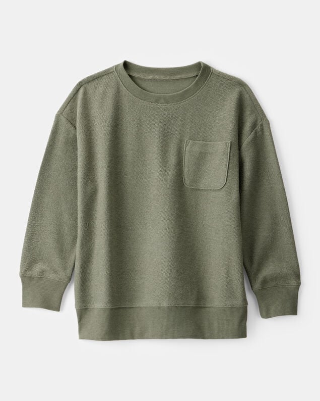 Product image 1 of Boys French Terry Pullover Sweatshirt - Green