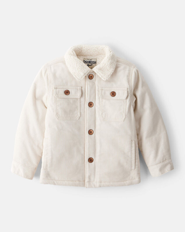 Product image 1 of Toddler Girl Corduroy Long-Sleeve Fashion Jacket - White