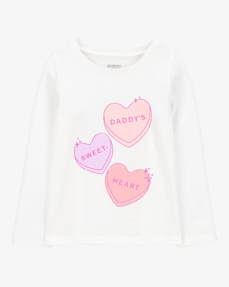 Product image 1 of Toddler Be Mine Long-Sleeve Graphic Tee - White