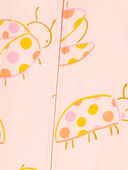 Peach - Baby 1-Piece Ladybug 100% Snug Fit Cotton Footie Pajamas, Selected