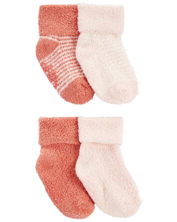 Baby 4-Pack Foldover Chenille Booties