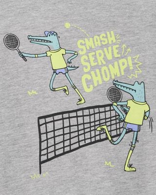 Product image 2 of Toddler Tennis Short-Sleeve Graphic Tee - Grey