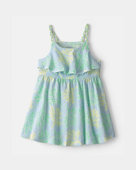 farm rio green knit dress FARM Rio Green Flowering Garden Tree Sleveeless Midi Dress, Flowering Garden Tree Green / M