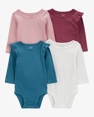 Product image 1 of Baby 4-Pack Long-Sleeve Bodysuits