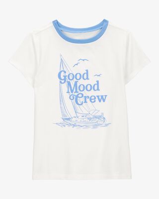 Product image 1 of Kid Good Mood Crew Short-Sleeve Graphic Tee - White