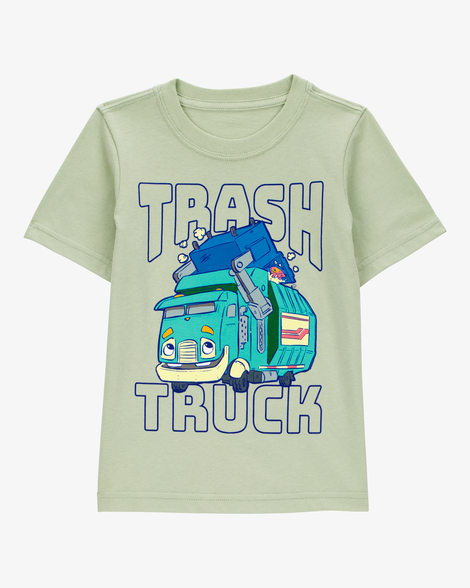 toddler boy trash truck™ short-sleeve graphic tee - green