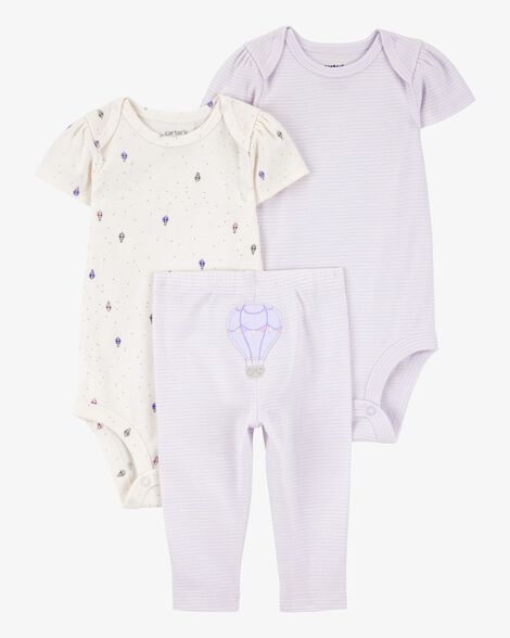  Product image 1 of Baby Girl 3-Piece Hot Air Balloon Little Character Set® - Purple