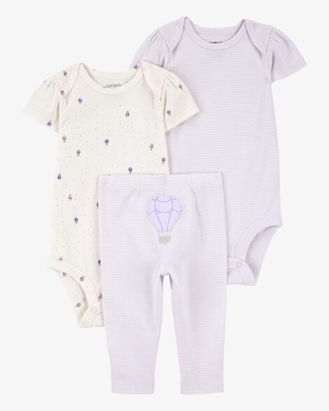 Product image 1 of Baby Girl 3-Piece Hot Air Balloon Little Character Set® - Purple
