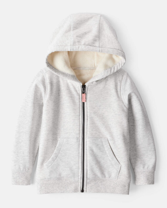 Product image 1 of Toddler Girl Long-Sleeve Hooded Zip-Up Jacket - Grey