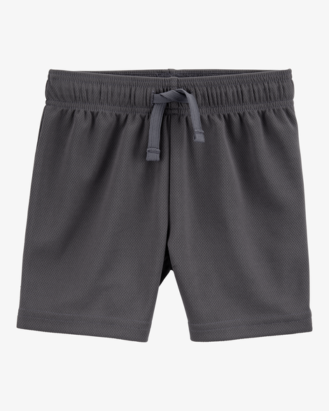 toddler boy active mesh shorts  - grey
