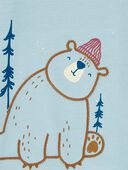 Blue - Toddler Winter Bear Graphic Tee, Selected