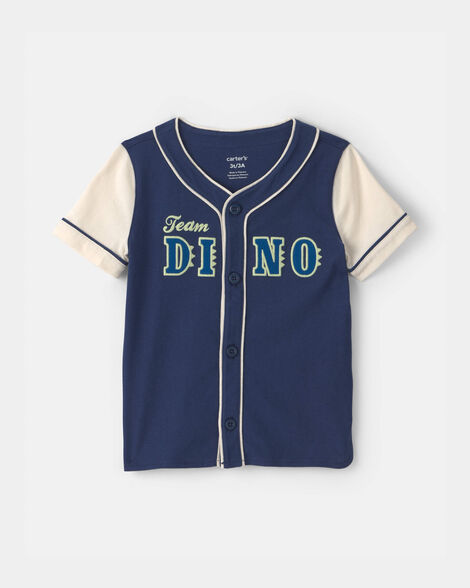 toddler boy 'team dino' jersey - navy blue