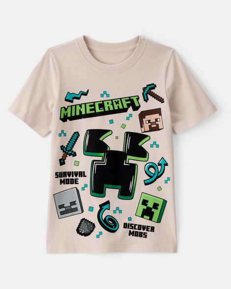 boys minecraft® short-sleeve graphic tee - tan