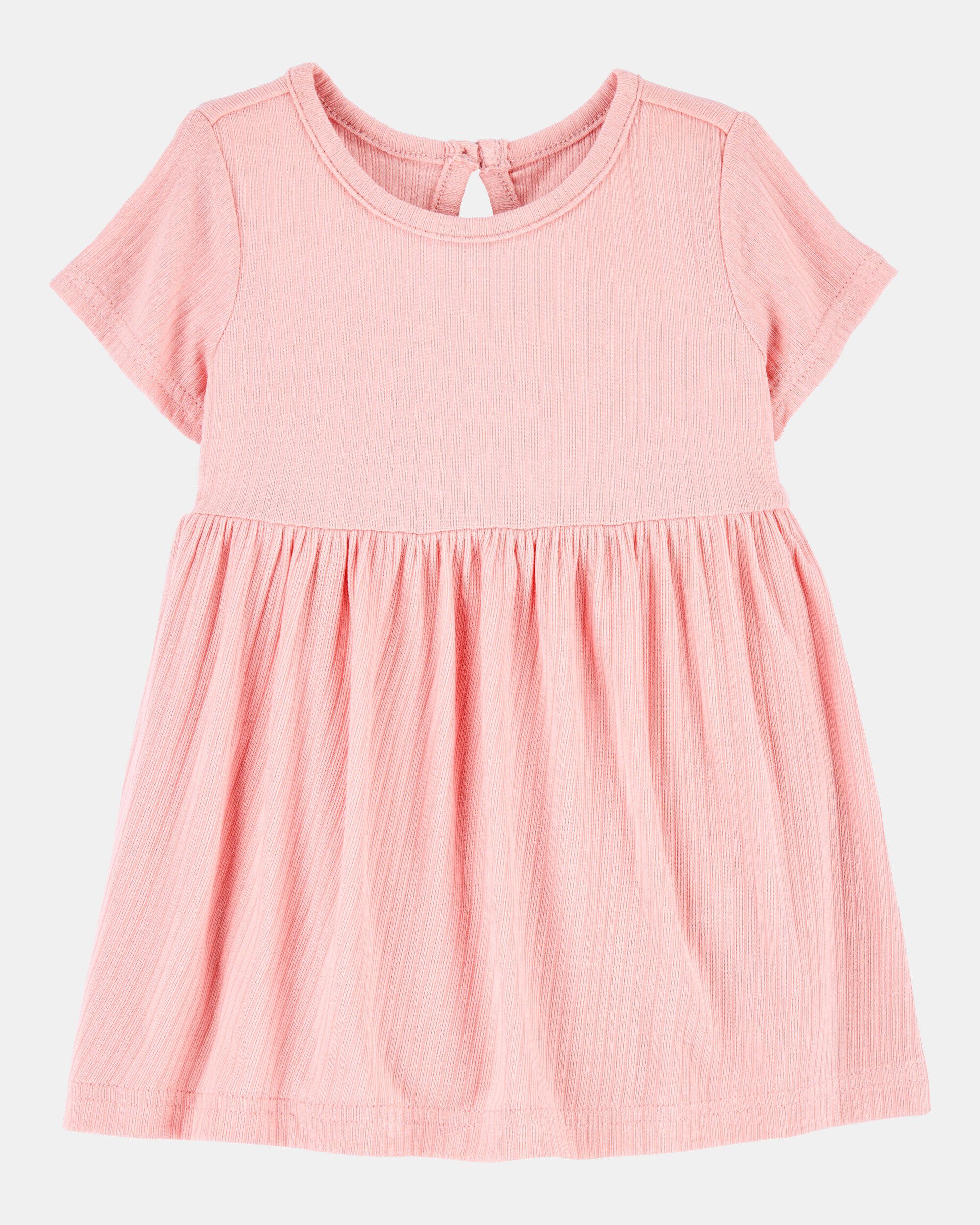 Baby Girl Solid PurelySoft Bodysuit Dress - Pink