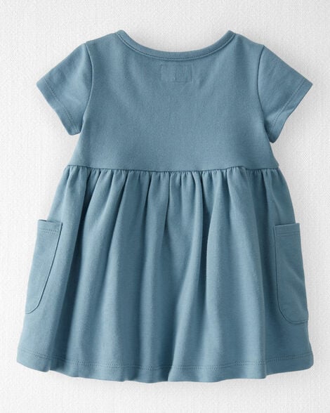 Product image 3 of Baby Organic Cotton Pocket Dress in Cottage Blue