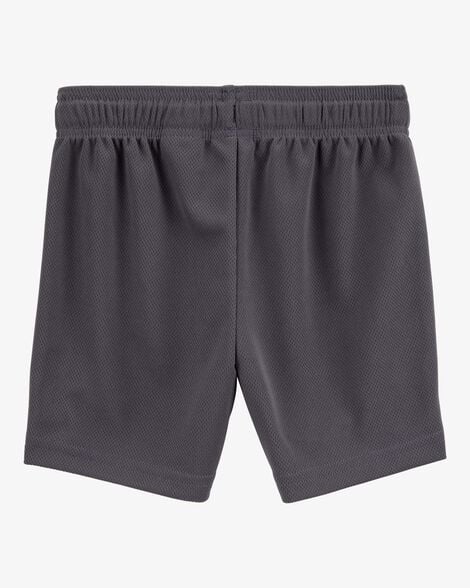 Toddler Solid Active Mesh Shorts - Gray