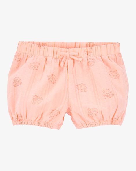  Product image 1 of Toddler Seashell Pull-On Cotton Shorts - Coral