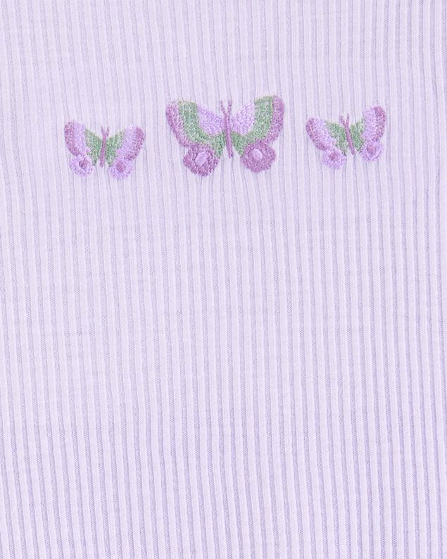 Product image 2 of Girls Butterfly Loose Fit 2-Piece Pajamas - Purple