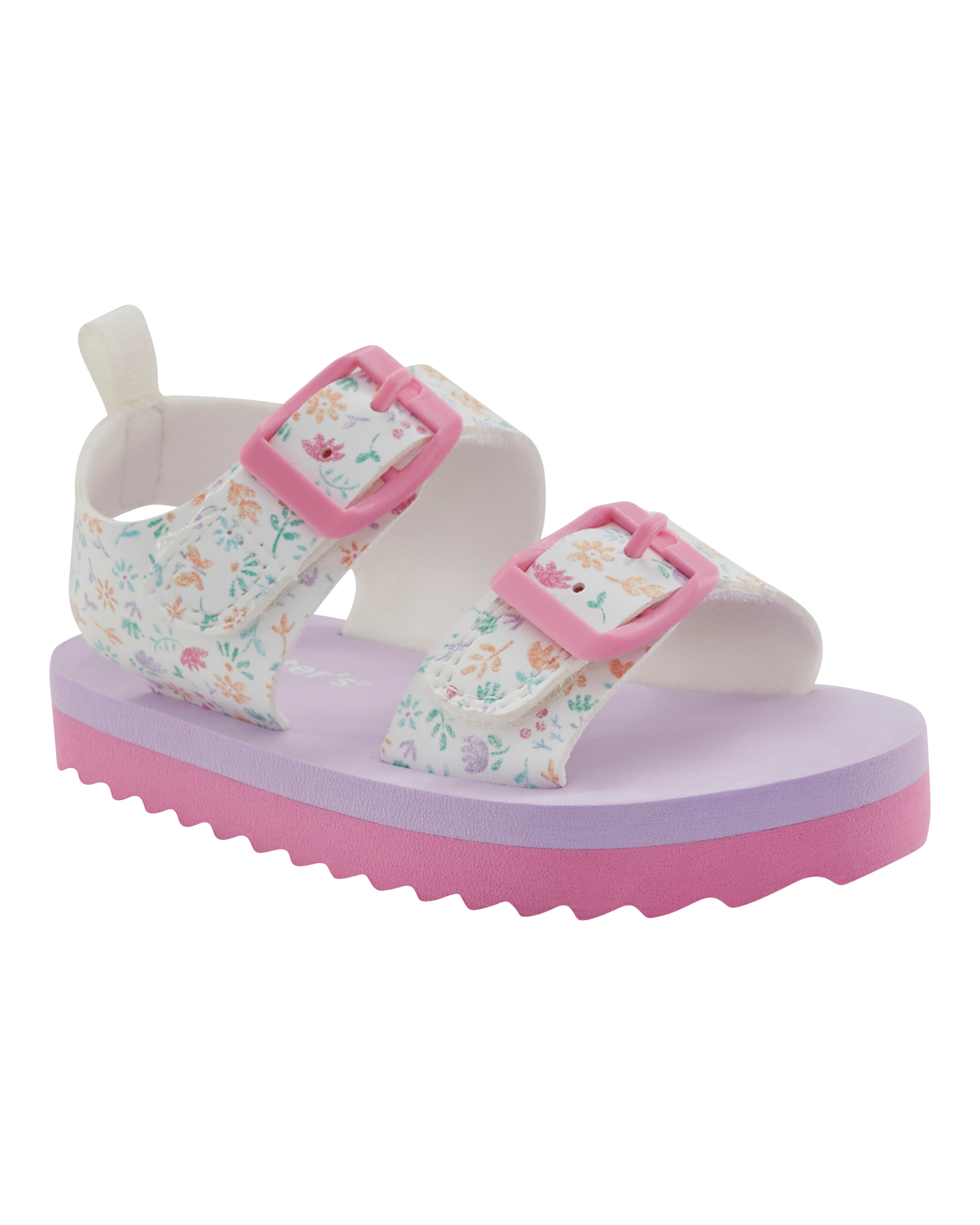 Toddler Casual Floral Sandals - Pink/White