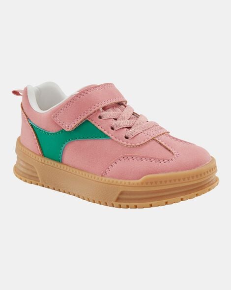 toddler casual sneakers - pink/green
