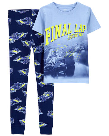Kid 2-Piece Racing 100% Snug Fit Cotton Pajamas