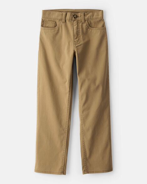 boys cotton chino pants - khaki