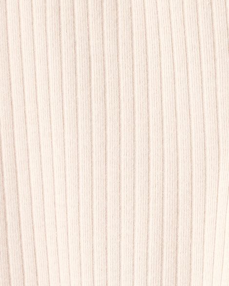 Product image 3 of Baby Girl Cotton Ribbed Stretch Leggings - Cream