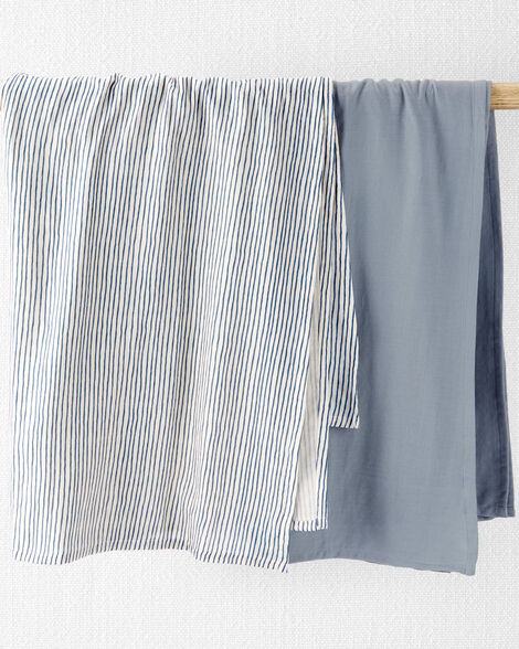 Baby 2-Pack Organic Cotton Muslin Swaddle Blankets