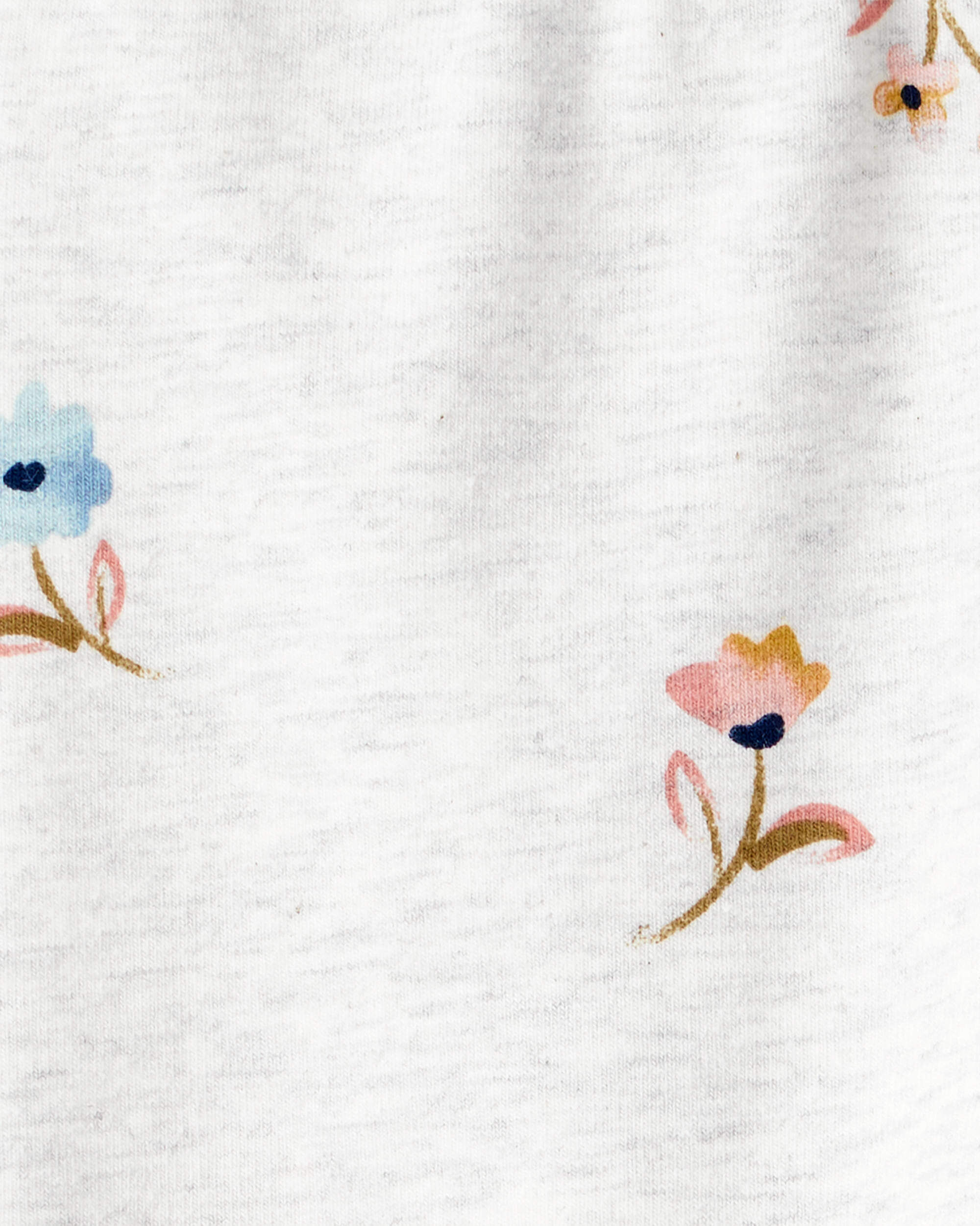 Baby Girl Cotton Floral Stretch Leggings - Grey
