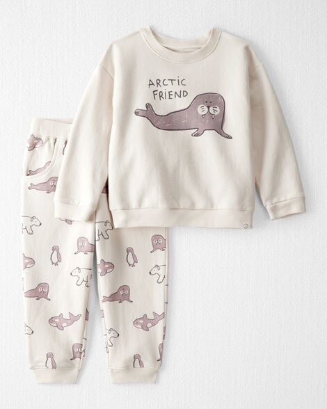 Toddler 2-Piece Set Made with Organic Cotton in Artic Friends Print