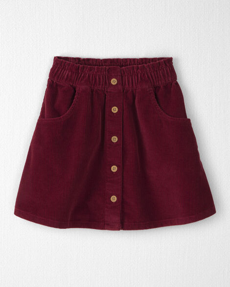 Girls Organic Cotton Corduroy Skirt