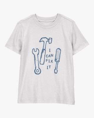 Product image 1 of Toddler I Can Fix It Short-Sleeve Graphic Tee - Grey