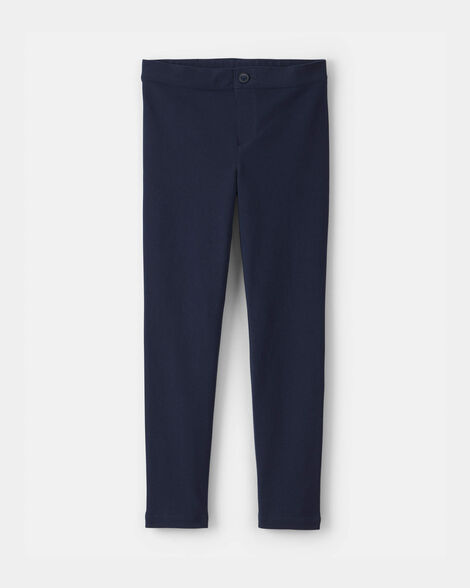 Girls Uniform Ponte Skinny Pants - Navy