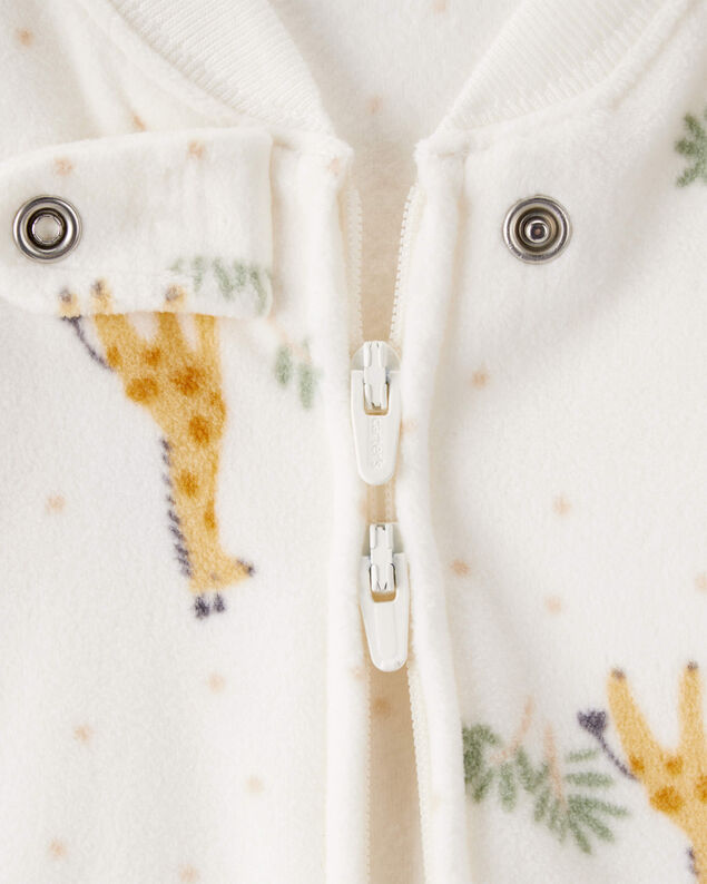 Product image 2 of Baby Giraffe Print Long-Sleeve Wearable Blanket - White