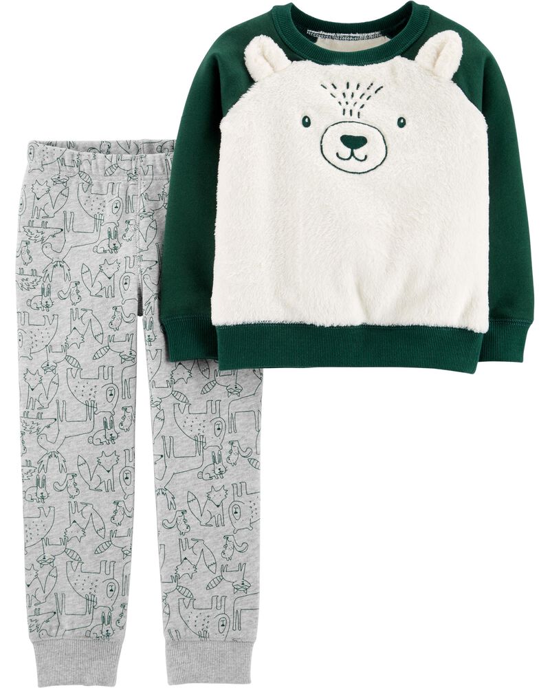 teddy fleece jogger set