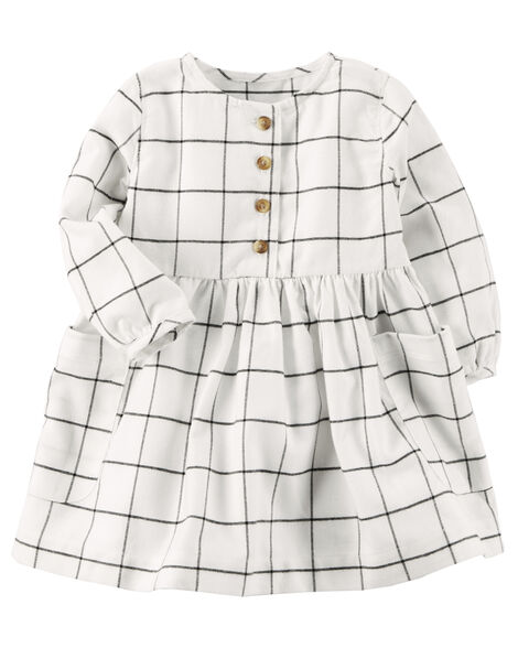 woven checkered dress carters