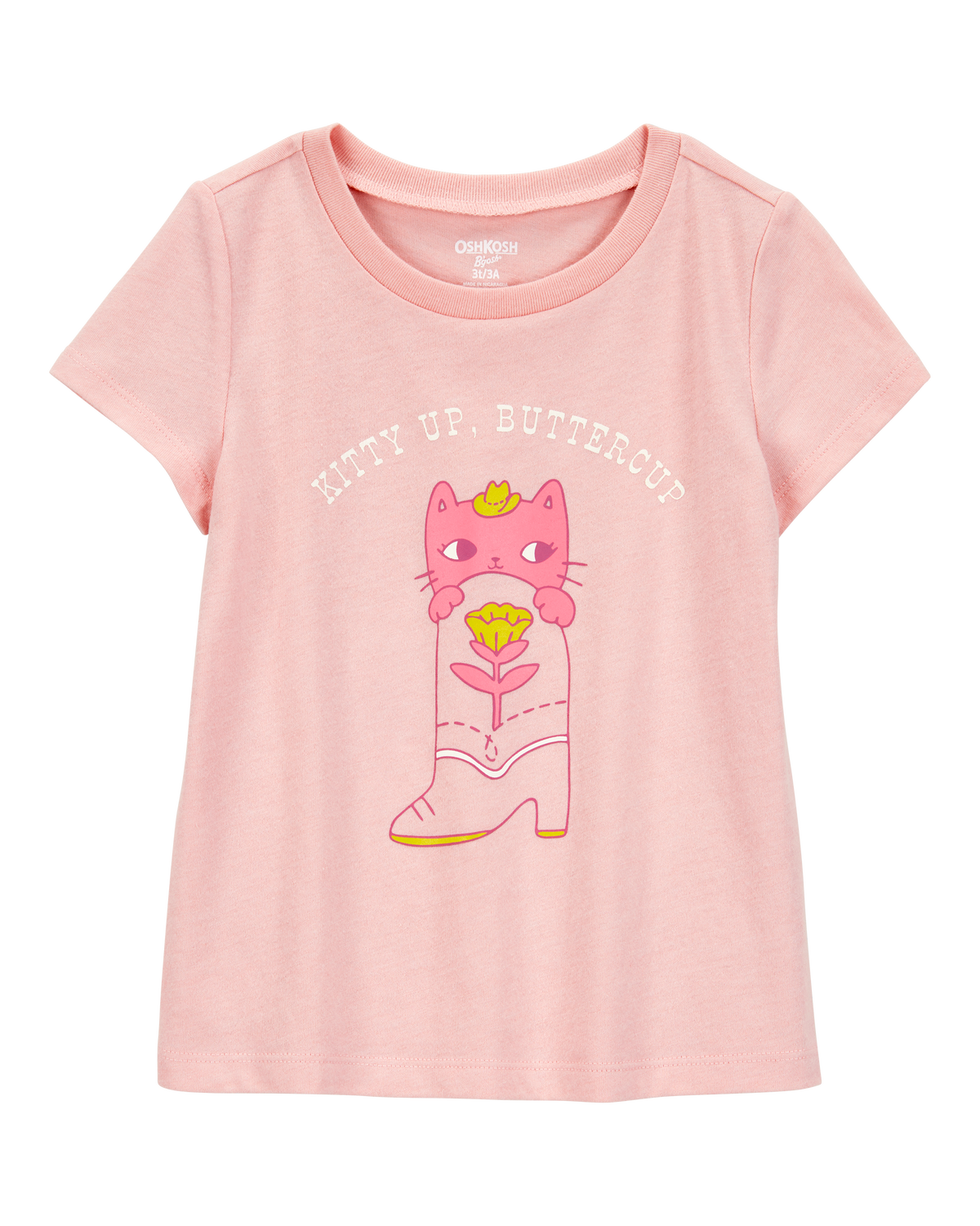 Toddler Kitty Up Buttercup Short-Sleeve Graphic Tee - Pink