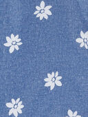 Chambray Daisy Print - Baby Daisy Windbreaker, Selected