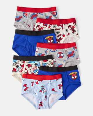 Product image 1 of Toddler Boy 7-Pack ©Marvel Spider-Man Print Brief Underwear - Blue/White