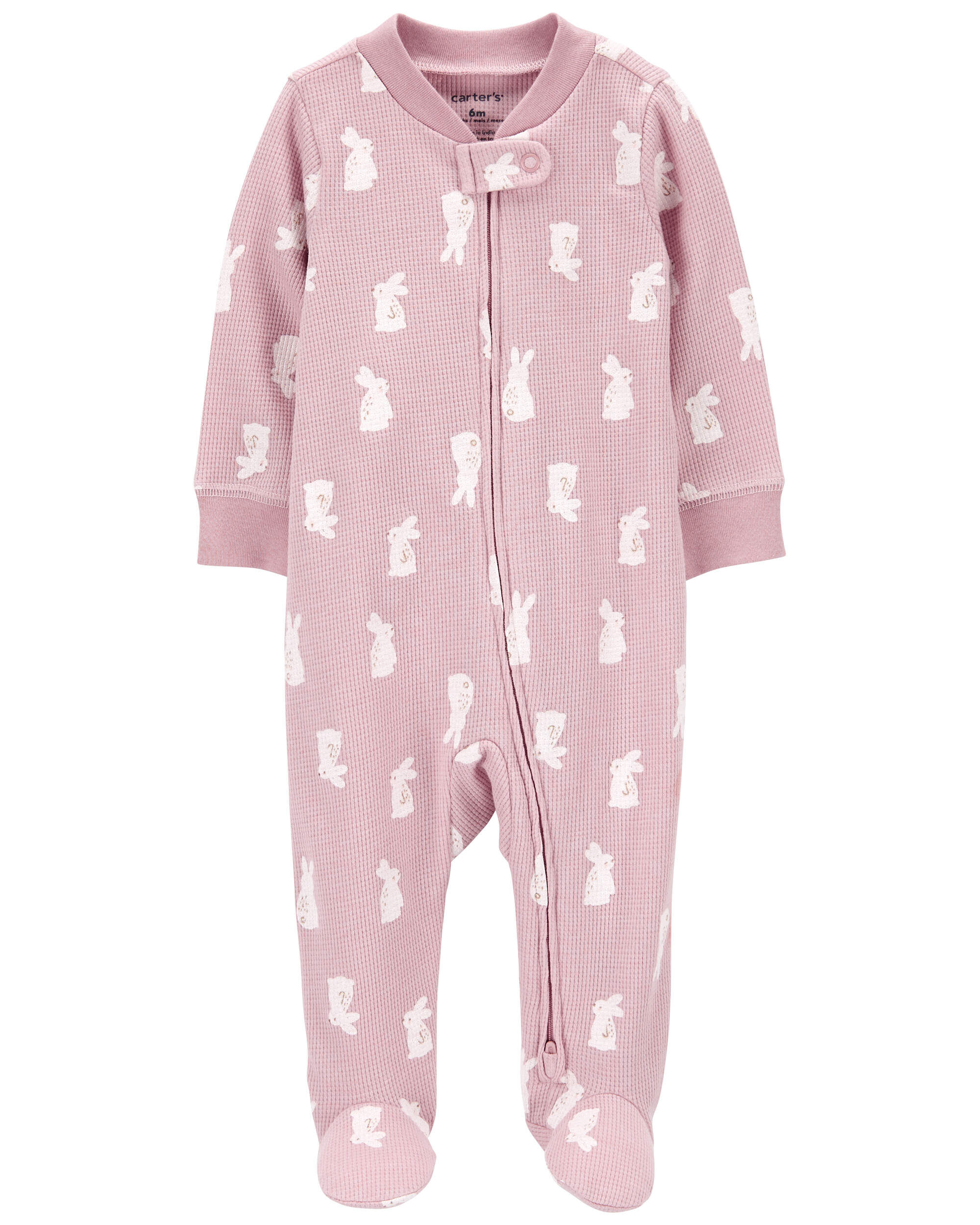 超話題新作 Bunny Baby 2-Way Carter's - Pajamas Play & Sleep Thermal Zip ブランケット・おくるみ