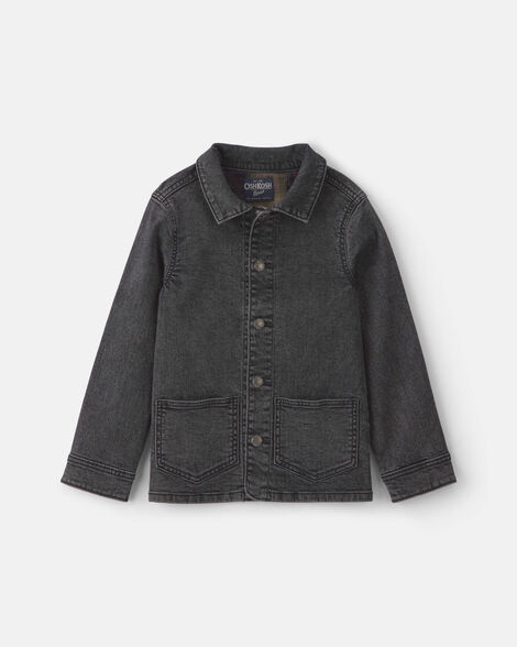 Boys Denim Utility Jacket - Black