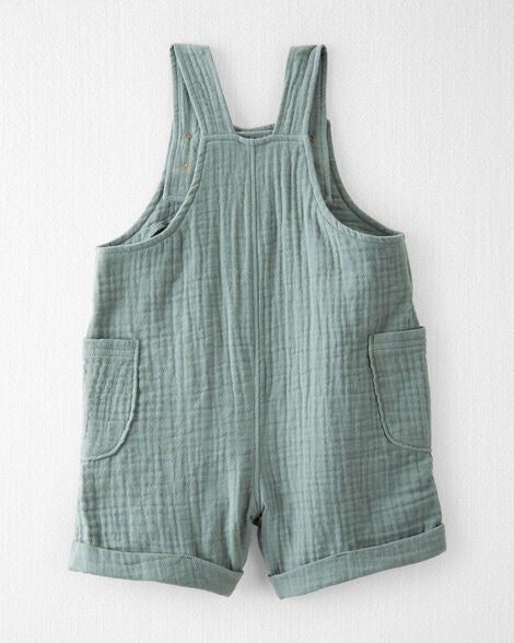  Product image 2 of Baby Organic Cotton Gauze Shortalls in Green
