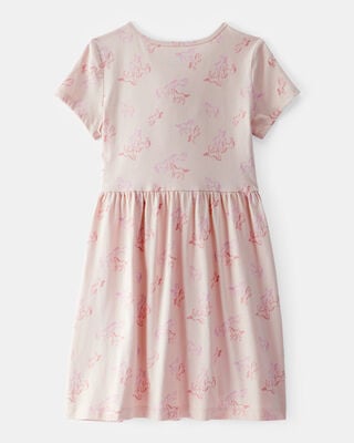 Product image 2 of Girls Horse Print Short-Sleeve Dress - Tan