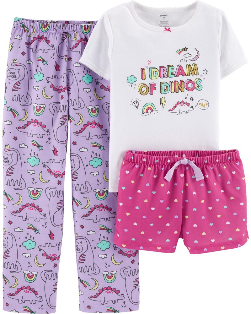 3 Piece Dinosaur Poly Pjs Carters Com