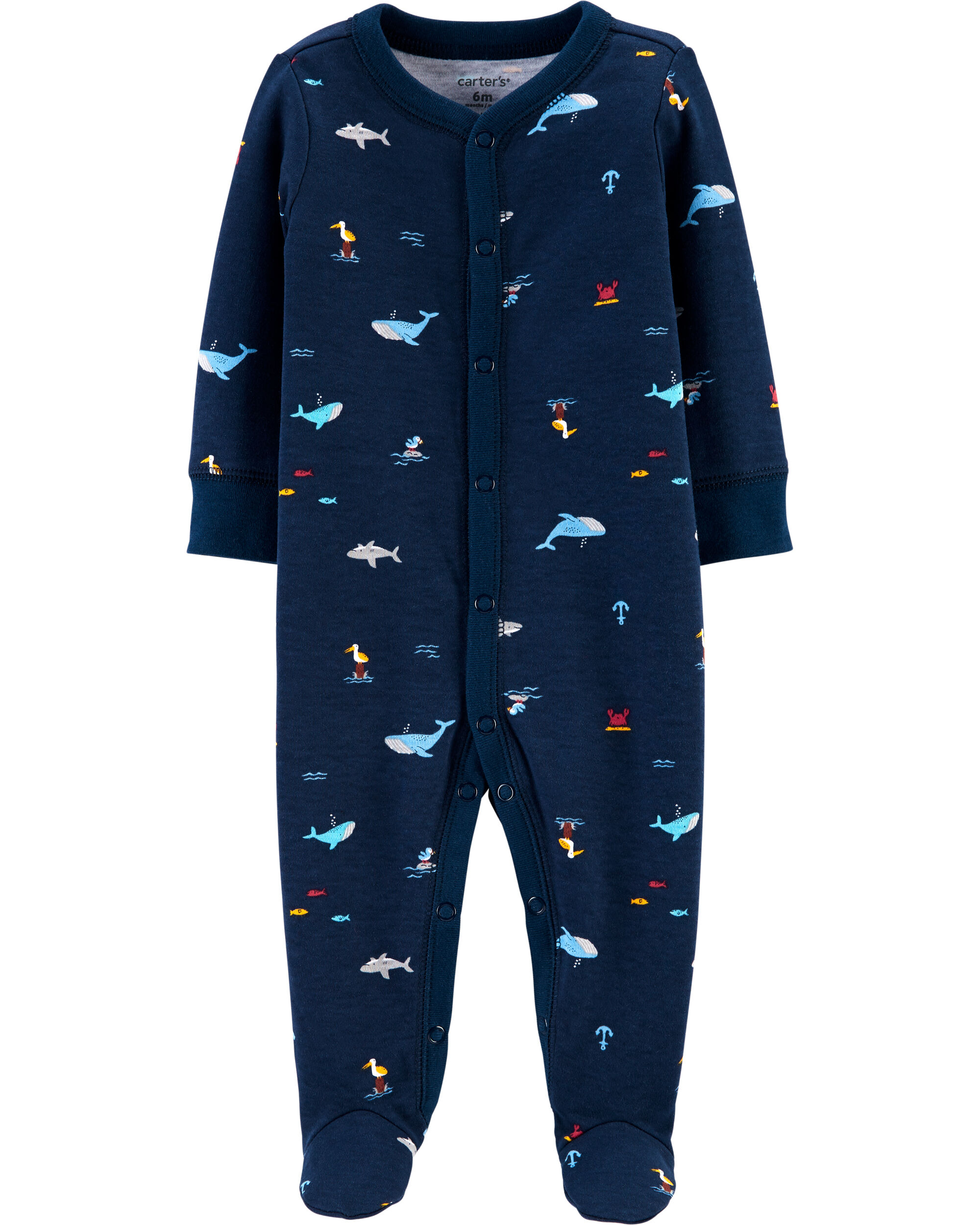 Carters Crab Terry Snap-Up Sleep /& Play