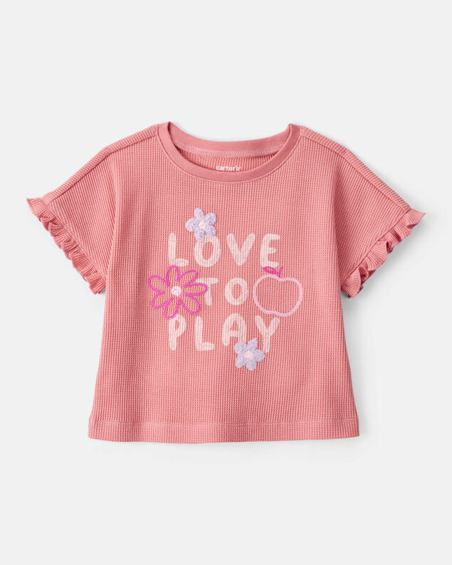 Product image 1 of Baby Girl Love To Play Short-Sleeve Graphic Tee - Pink