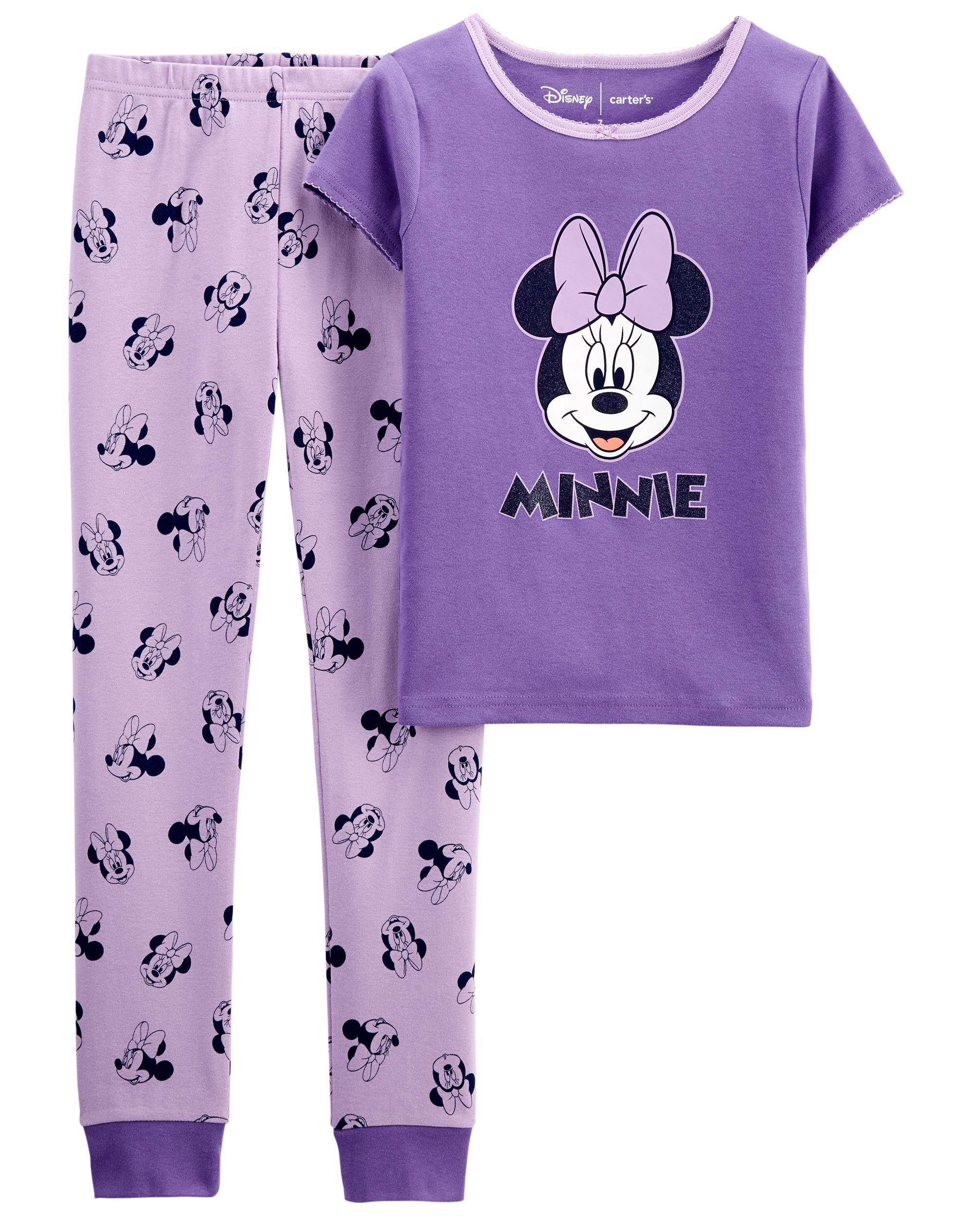 BNWT PURPLE MINNIE MOUSE GIRLS PYJAMAS 100% COTTON COSY AGES 3-8 YRS GORGEOUS! 