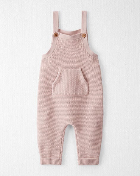  Product image 2 of Baby Organic Cotton Sweater Knit Overalls in Perfect Pink
