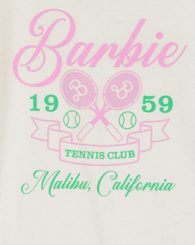 Product image 2 of Girls Barbie™ 'Tennis Club' Short-Sleeve Graphic Tee - Ivory