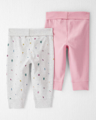 Product image 2 of Baby Girl 2-Pack Organic Cotton Grow-With-Me Joggers